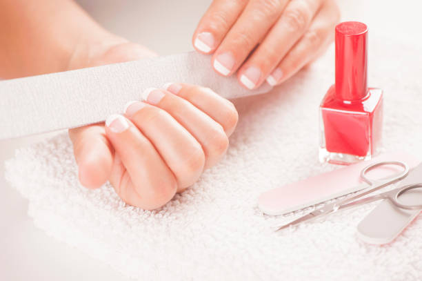 istock Woman with well manicured nails 800440564
