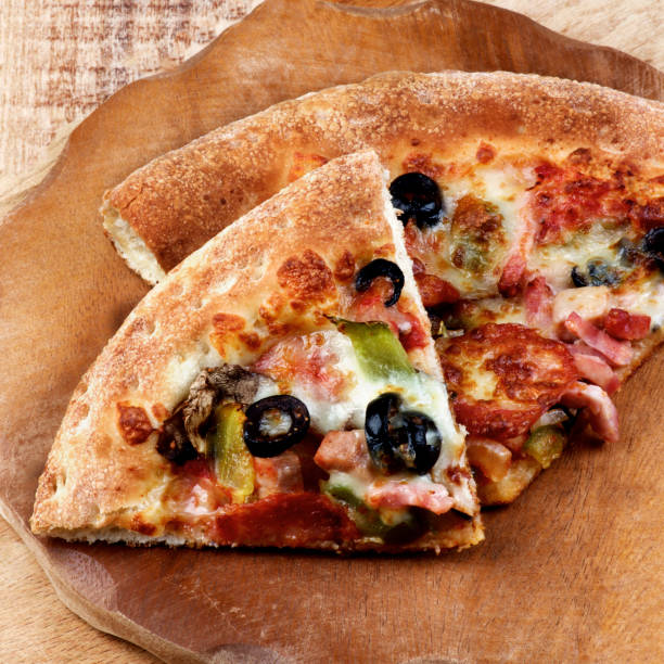 istock Pepperoni and Black Olives Pizza 800445576