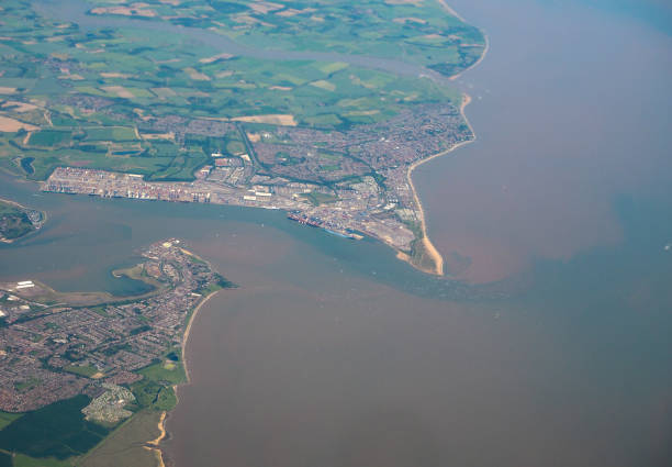 istock Aerial view of Felixstowe 800445616