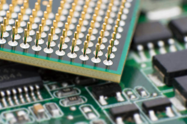 istock A computer motherboard with half of CPU High technology close up 800477062