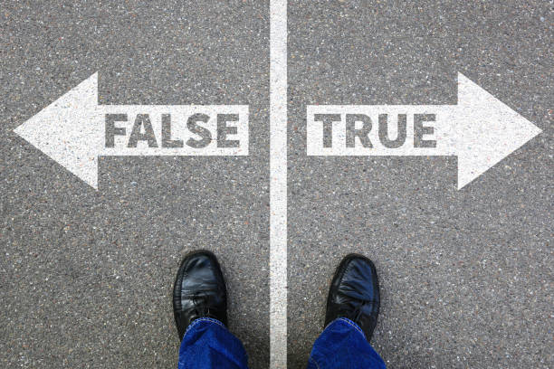 istock False true truth fake news lie lying facts decision decide 800479608