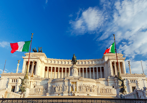 Altar of the Fatherland, Altare della Patria . National monument Vitorio Emmanuel II on Plaza Venezia.