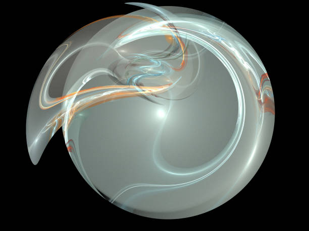 istock image of one Digital Fractal on Black Color 800482896