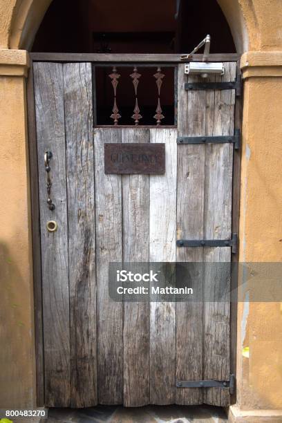 Old Wood Door Stock Photo - Download Image Now - Abandoned, Abstract, Ancient