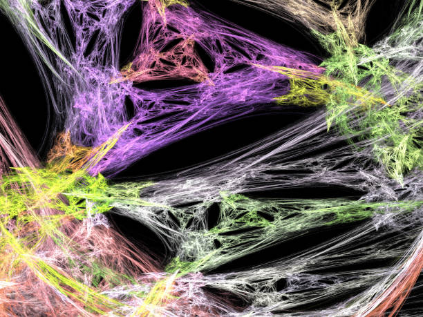 istock image of one Digital Fractal on Black Color 800485454
