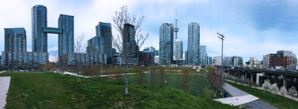 istock Panorama of Toronto downtown buildings 800501242