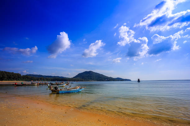 istock Beach and wooden boat in Phuket, Thailand 800510132