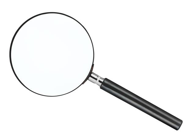 Glass. Magnifying glass isolated on a white background loupe stock pictures, royalty-free photos & images