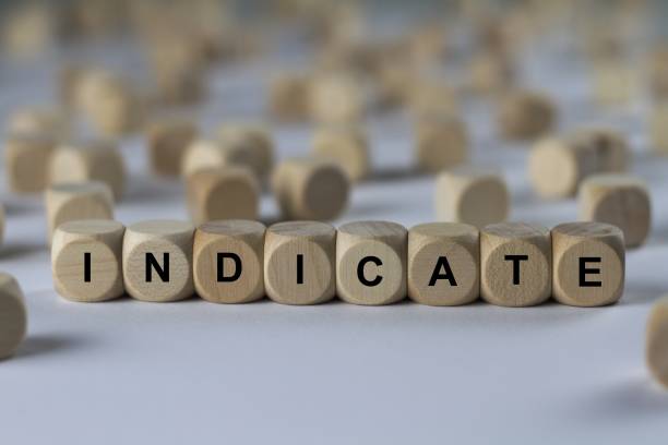 istock indicate - cube with letters, sign with wooden cubes 800774180