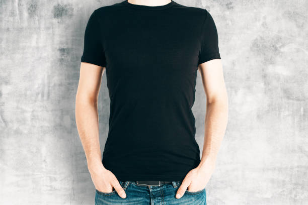 istock Casual male in black shirt front 800806910