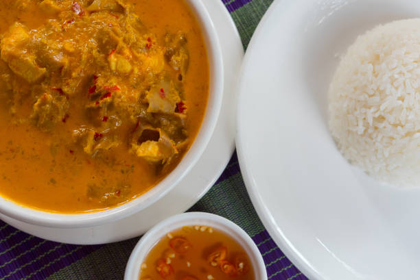 istock Khmer curry with chicken in Kampot city, Cambodia 800845882
