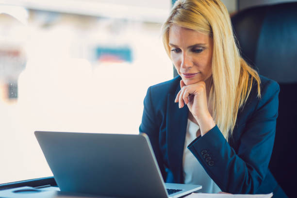 istock Businessman working and traveling by train 800845982