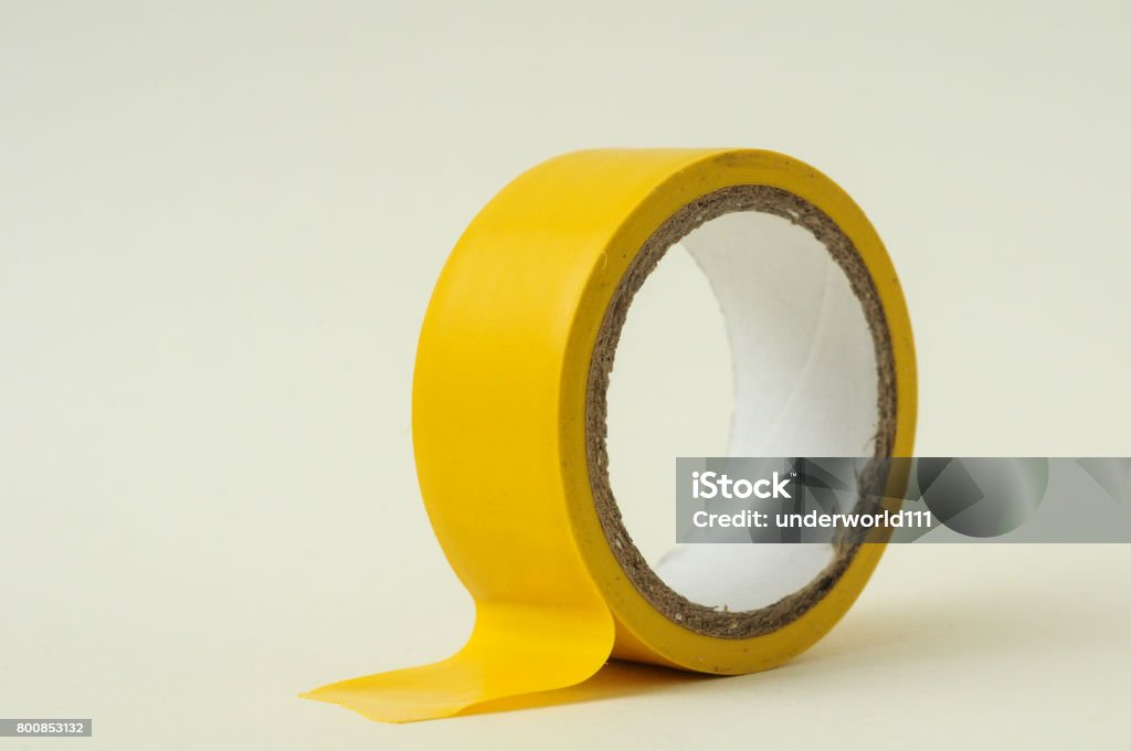 New Insulation Tape Roll Round Adhesive Sticky New Insulation Tape Roll Art Stock Photo