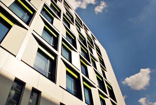 istock Modern building.Modern office building with facade of glass 800867130