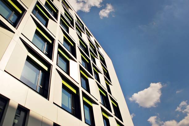 istock Modern building.Modern office building with facade of glass 800871504