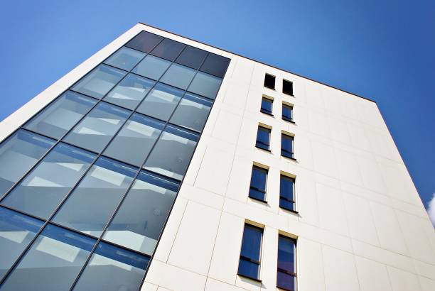 istock Modern building.Modern office building with facade of glass 800871776