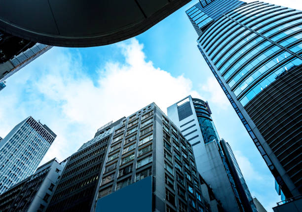 istock Modern office building detail, glass surface 800959136