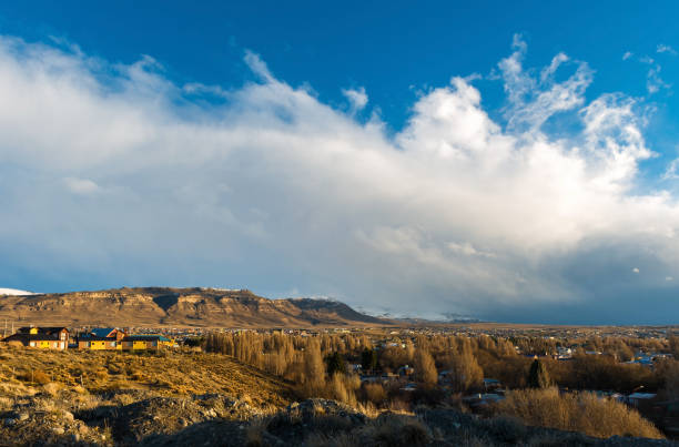 Cityscape of El Calafate, the gateway city to the Perito Moreno glacier, in Patagonia, Argentina.