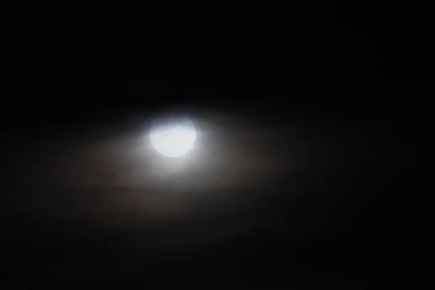 istock Full moon beautiful over dark  sky at have  tree shadow in night 800997956