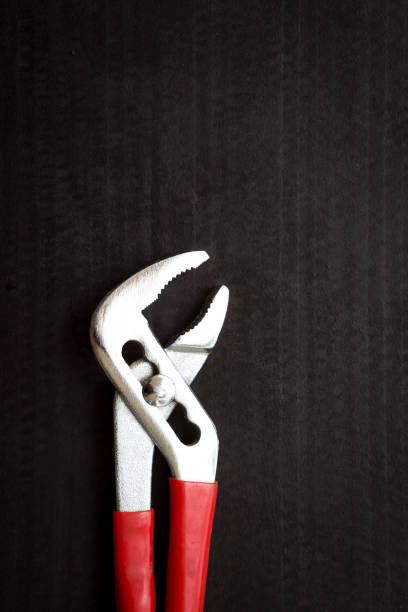 Slip joint and groove joint Pliers on black background