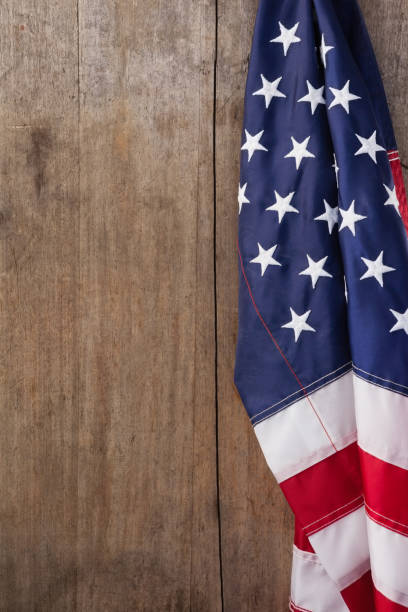 istock American flag on a wooden table 801048890