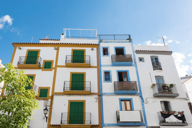 istock Lovely Typical buildings in Ibiza 801071764