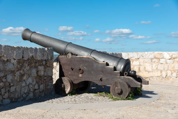 istock Ancient bronze cannon in Ibiza 801074486
