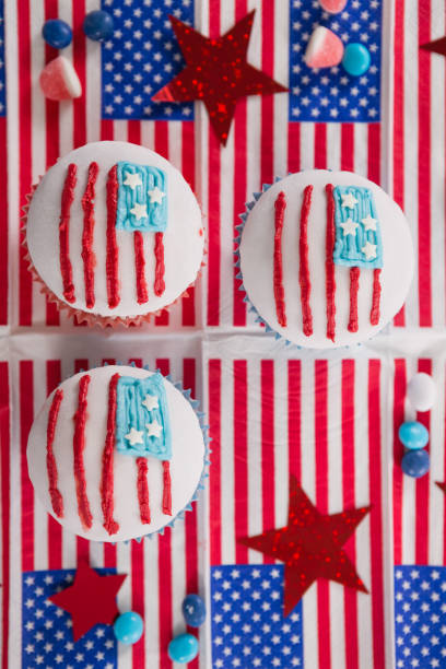istock Close-up of decorated cupcakes 801077436