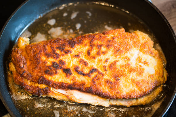istock Cordon bleu in the pan on the stove 801077664