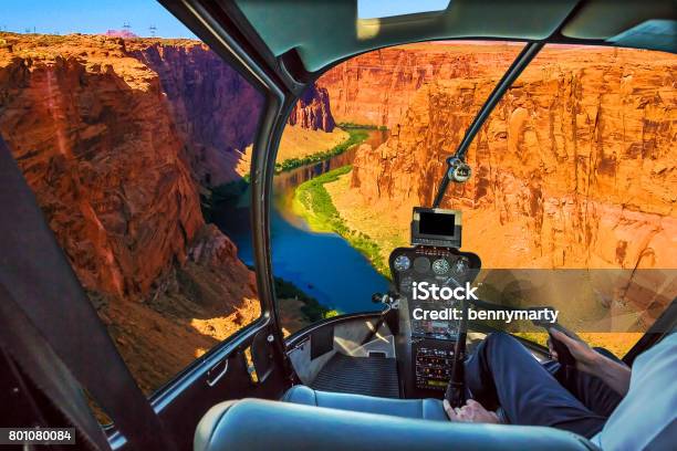 Helicopter On Grand Canyon Stock Photo - Download Image Now - Grand Canyon, Grand Canyon National Park, Helicopter