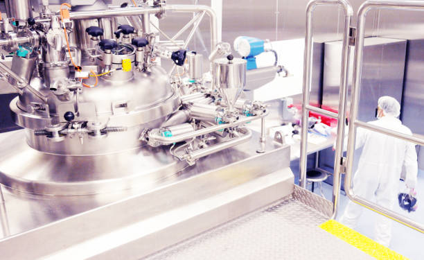 Bioreactor Pharmaceutical manufacturing equipment pharmaceutical factory stock pictures, royalty-free photos & images