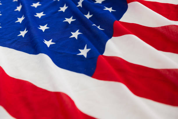 istock Close-up of an American flag 801090002