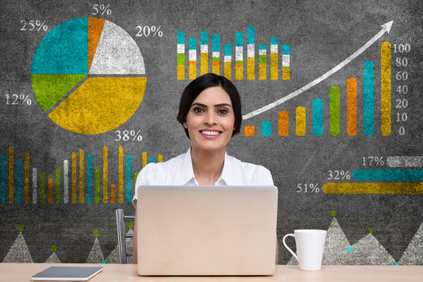 istock Successful businesswoman working on laptop 801105252