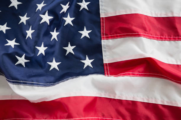 istock Full frame of American flag 801113962