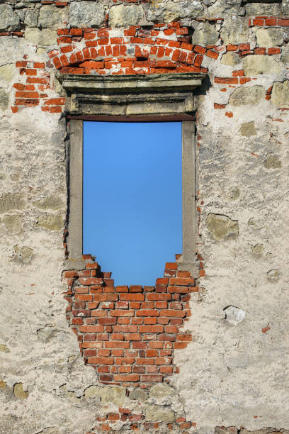 istock Window in the ruins of the Gothic castle 801117182