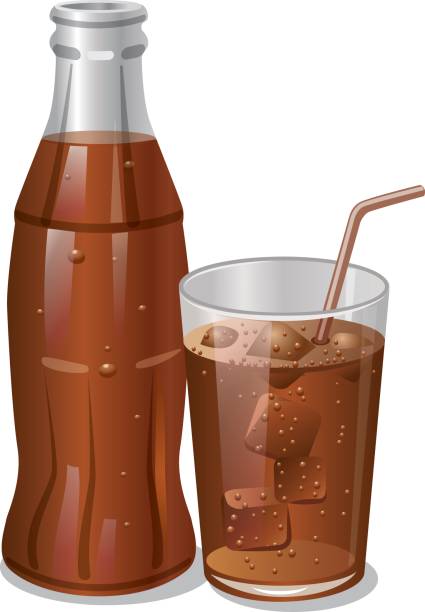 차가운 콜라 음료 - coke stock illustrations
