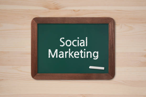istock Social Marketing - Business Chalkboard Background 801121192