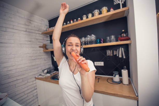 istock Woman enjoying preparing food 801176734