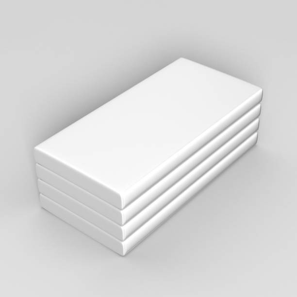 istock Chocolate White Blank Paper Box Packaging Stick Sachet for 3d Mock up and design presentation. 801187288