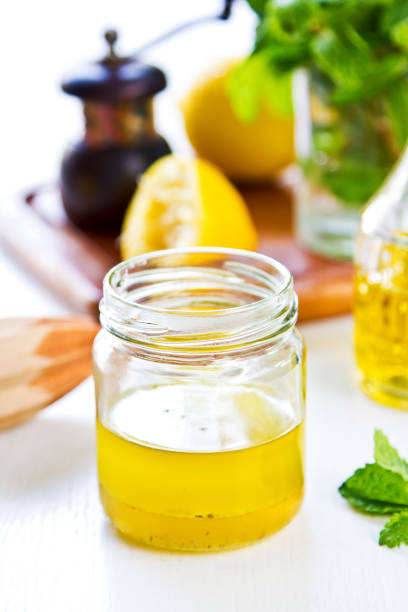 istock Homemade Lemon vinaigrette by fresh ingredients 801192806