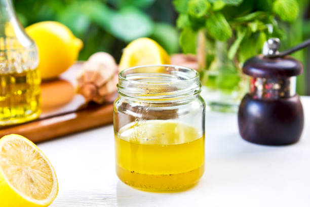 istock Homemade Lemon vinaigrette by fresh ingredients 801192830