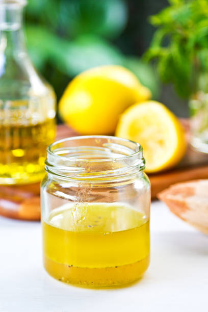 istock Homemade Lemon vinaigrette by fresh ingredients 801192850