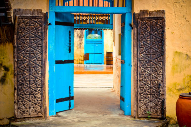 Yellow old wall, background stock photo