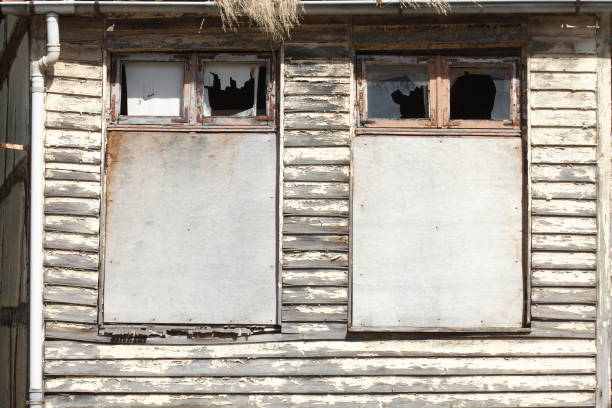istock rattled old wooden windows 801228112
