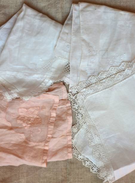 istock Vintag woman handkerchiefs 801239222