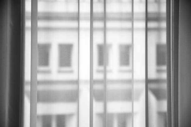 istock transparent curtain from tulle fabric on window 801255184