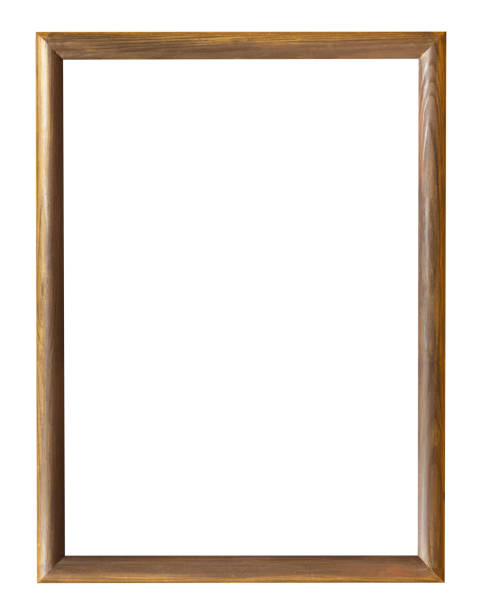 istock brown wooden simple narrow picture frame isolated 801255560