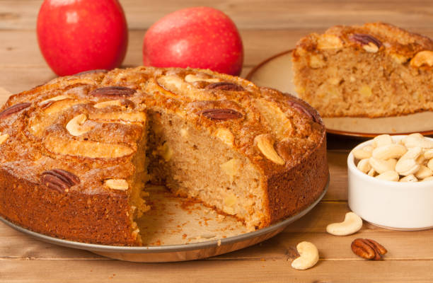 istock Homebaked Whole Wheat Flour Pie With Apples, Cinnamon, Cashew An 801264546