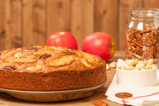 istock Homebaked Whole Wheat Flour Pie With Apples, Cinnamon, Cashew An 801264940