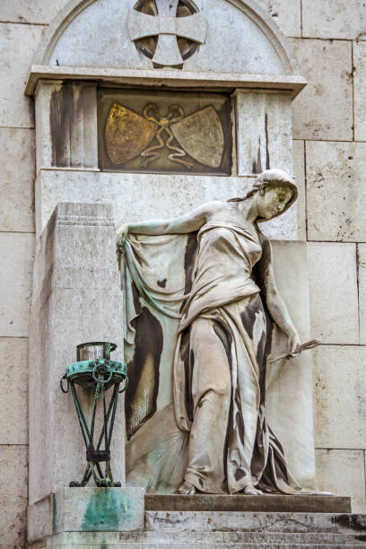 istock Fragment statue at the Kerepesi cemetery in Budapest. 801278140